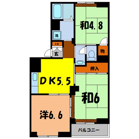 光和メゾン（前橋市上小出町）の物件間取画像